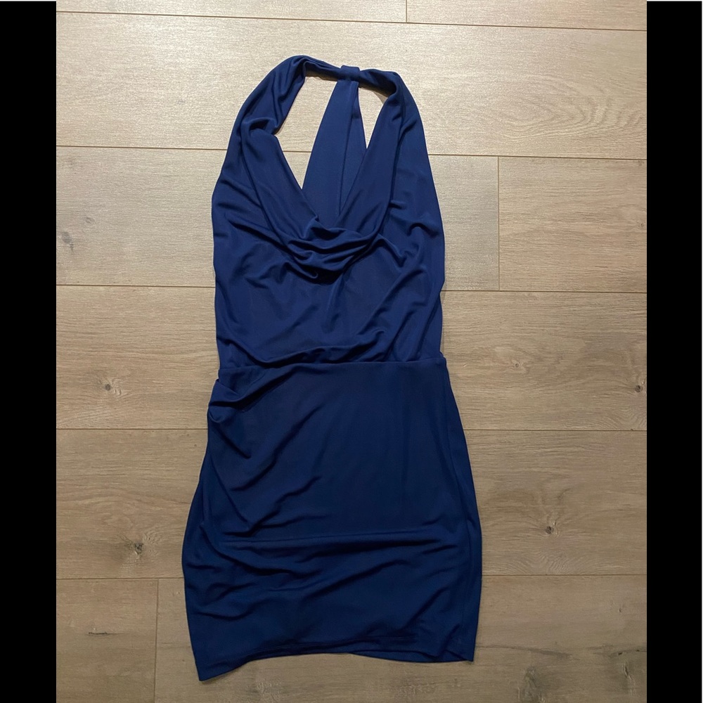 BCBG Blue Cow Neck Mini Cocktail Dress. Size XS. Great condition. Worn once.